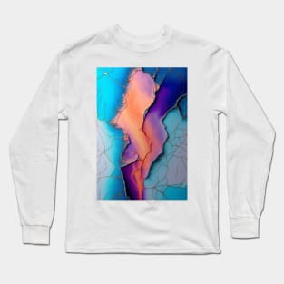 Volcanic Ash - Abstract Alcohol Ink Resin Art Long Sleeve T-Shirt